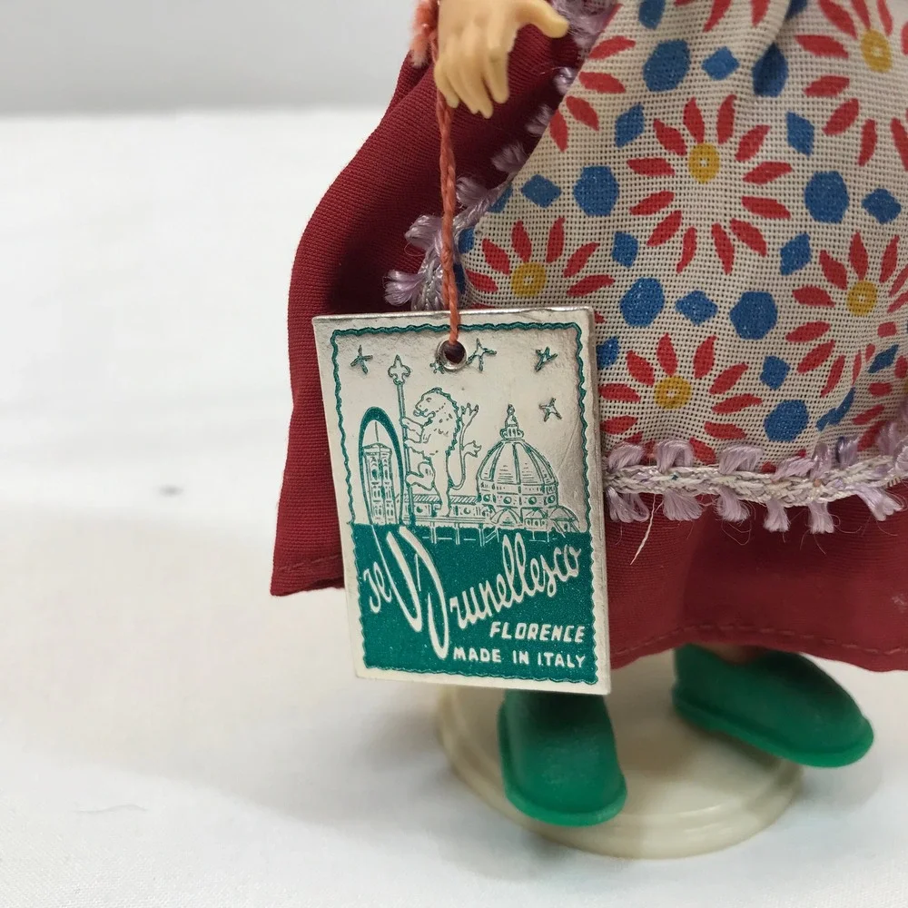 Vintage Brunellesco Florence Italy Souvenir Doll Messina Costume Hand Painted